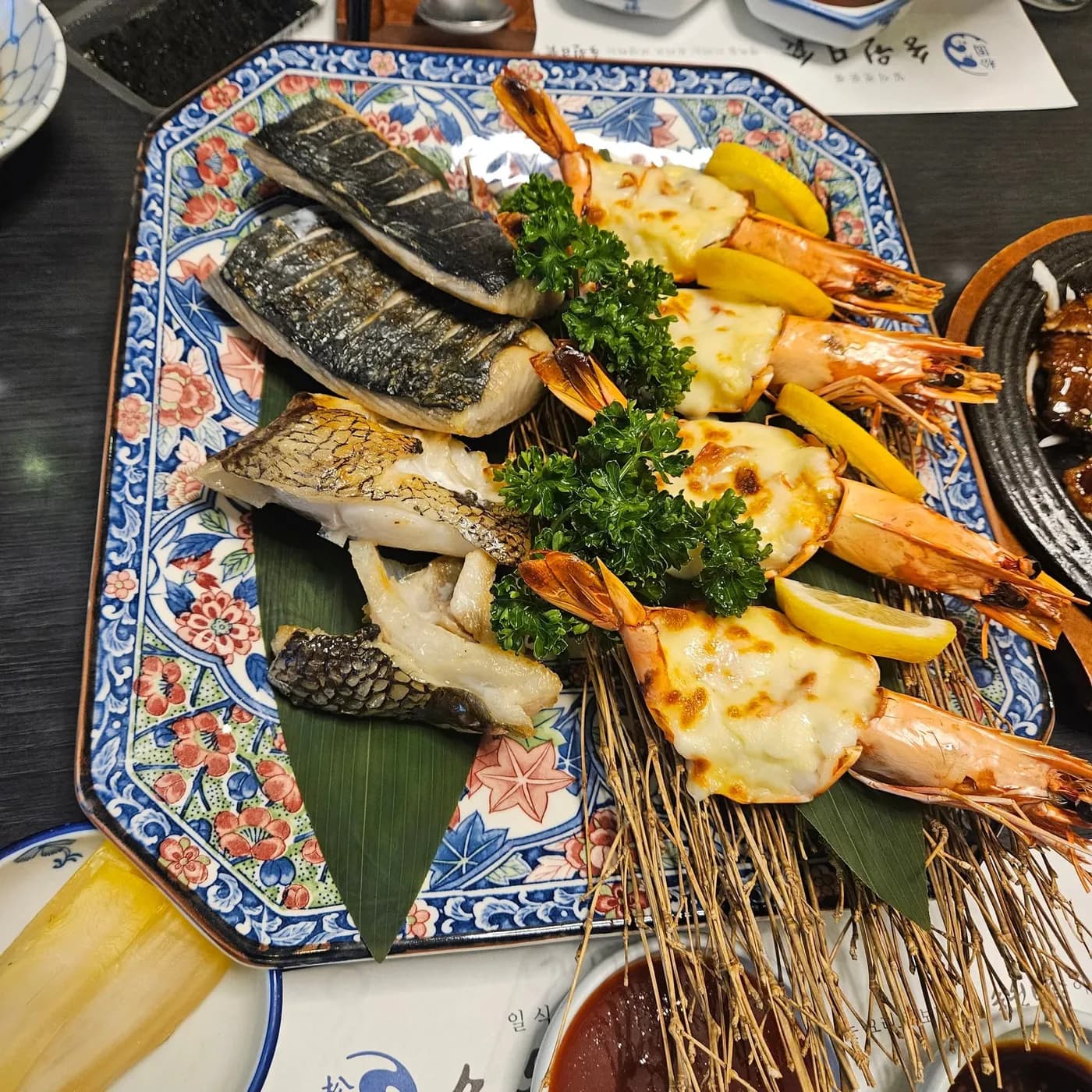 치즈새우구이 · 생선구이